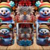 Christmas Snowman Printed Mug - Design Number 16