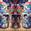 Christmas Snowman Printed Mug - Design Number 19