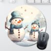 Christmas Mouse Pads - Two Snowmen with a Bucket - Image 2