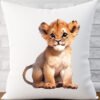 Watercolour Baby Lion Cushion Cover
