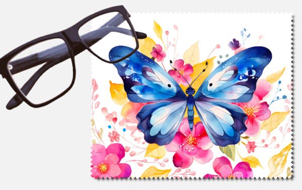 Lens Cleaning Cloths - Butterflies and Flowers Collection Design 3