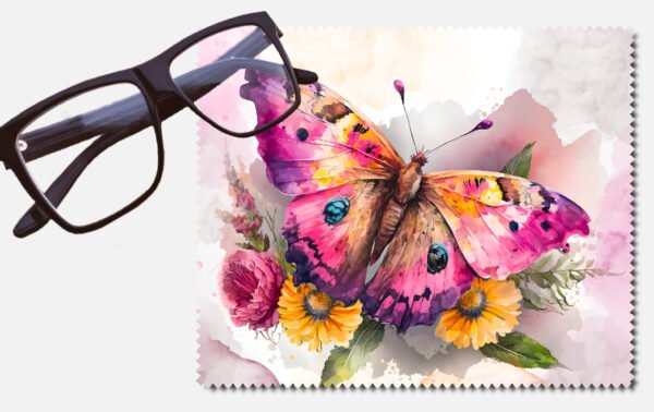 Lens Cleaning Cloths - Butterflies and Flowers Collection Design 8