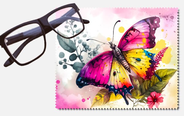 Lens Cleaning Cloths - Butterflies and Flowers Collection Design 9