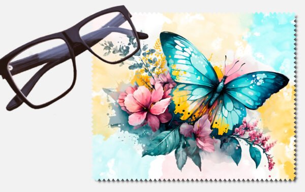 Lens Cleaning Cloths - Butterflies and Flowers Collection Design 10