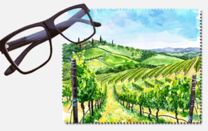 A vineyard amongst the hills design 2 lens cleaning cloth