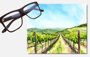 A vineyard amongst the hills design 3 lens cleaning cloth