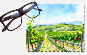 A vineyard amongst the hills design 8 lens cleaning cloth